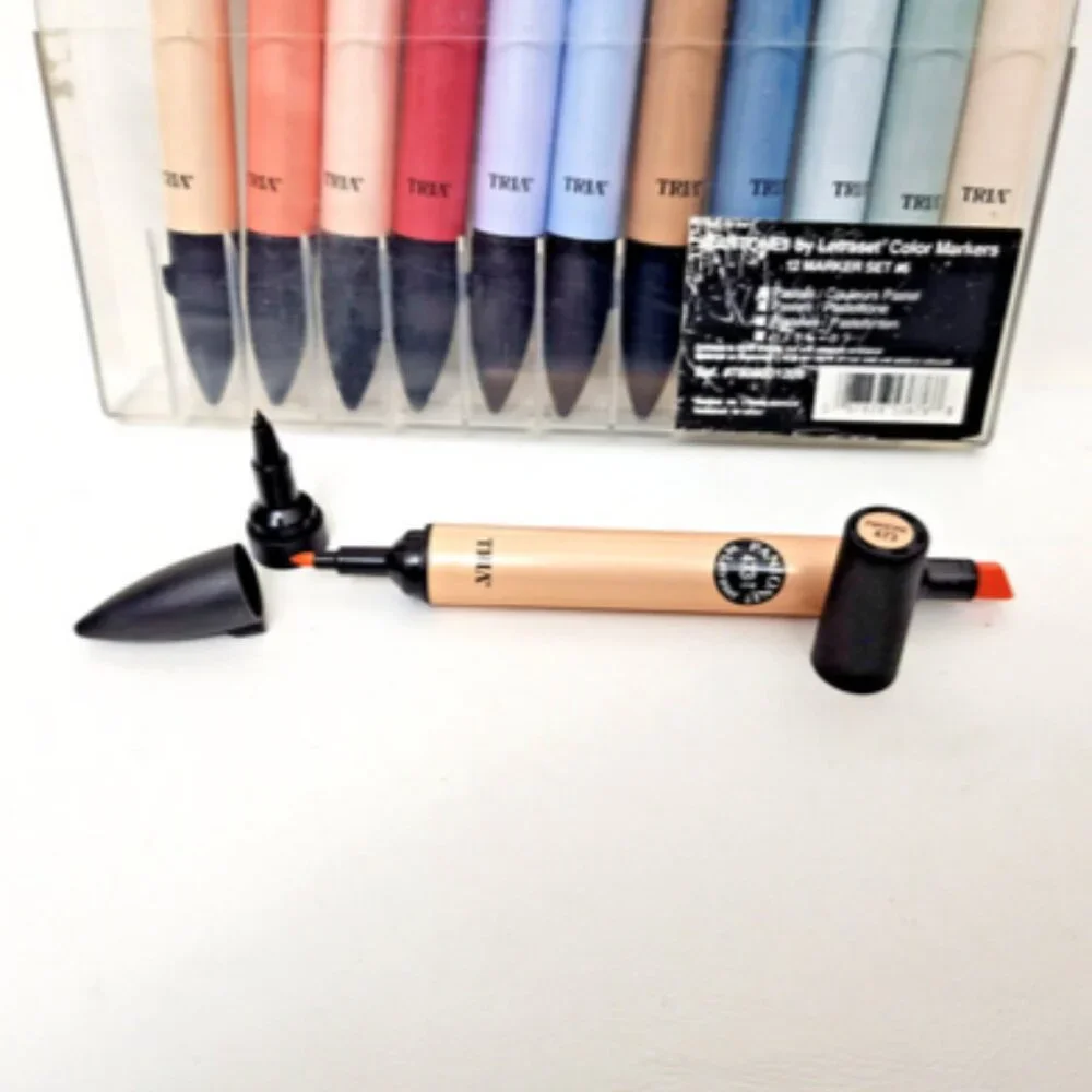 PANATONE TRIA by Letraset Art Color Markers 3 Tip w/Case EXCELLENT Tested D/C